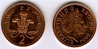 2 Pence, Großbritannien